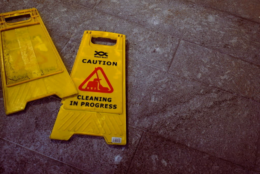 accidents at work warning sign