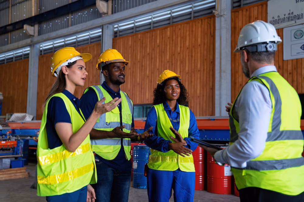SHEQ Manager giving safety talk