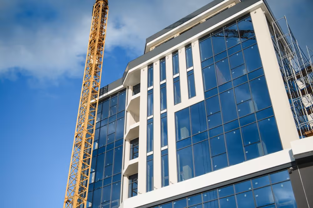 exterior of high rise building