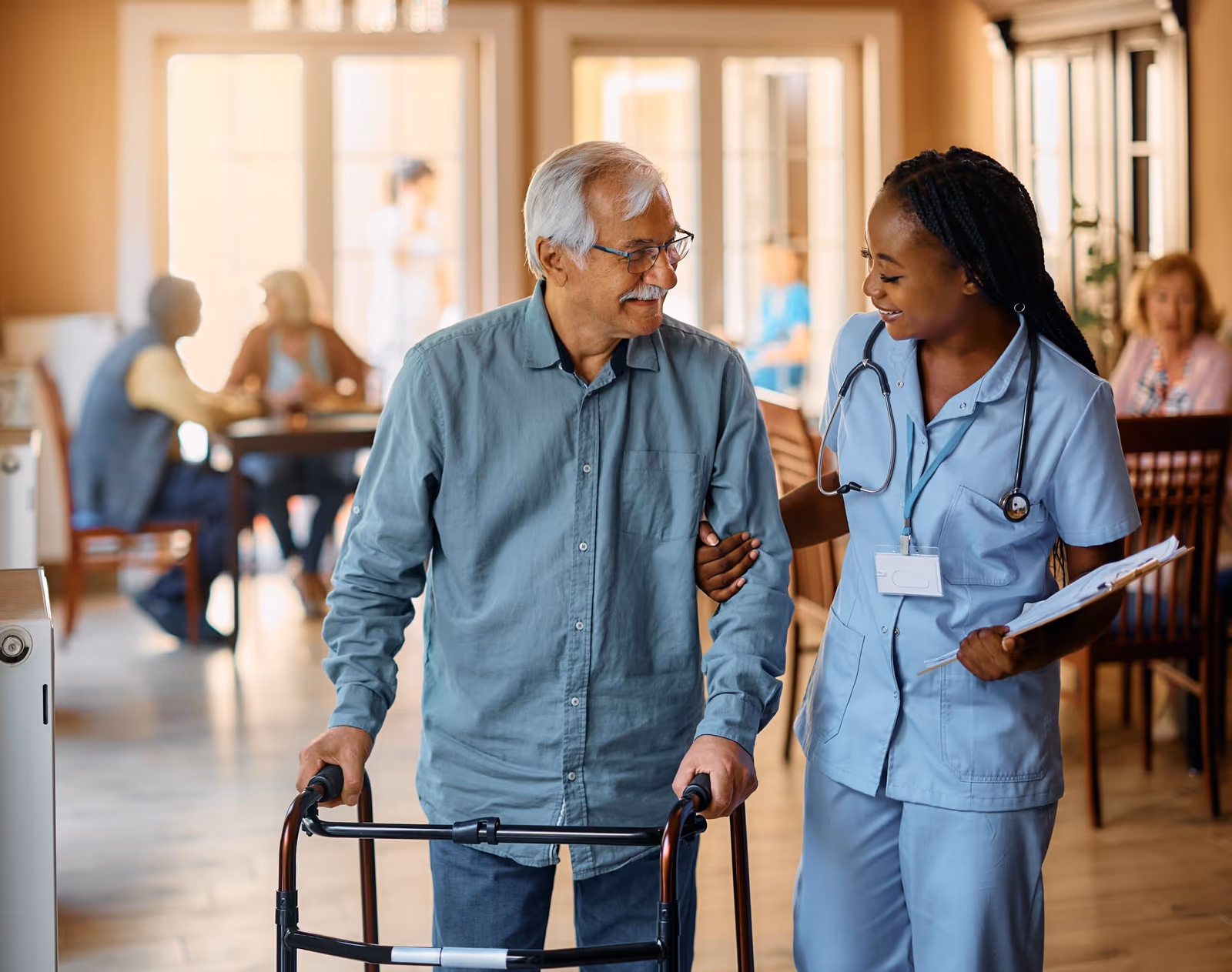 Carer preventing common care home incidents