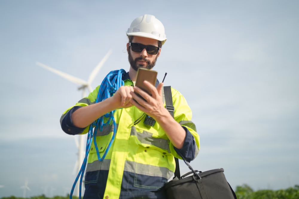 lone worker using health and safety management system