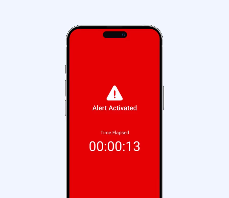 Discrete alarm activation from Vatix lone worker app