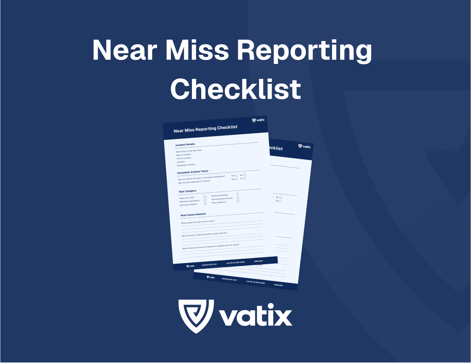 Near Miss Reporting Checklist